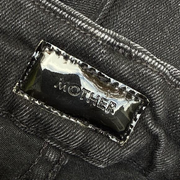 Mother Denim Jeans High Waisted Looker Night Hawk Black Size 24 USA made Stretch - Picture 5 of 8